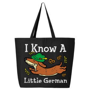 Oktoberfest Dachshund I Know Little German Dog 25L Jumbo Tote