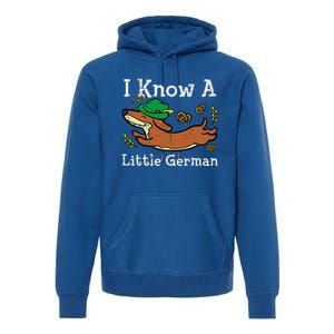 Oktoberfest Dachshund I Know Little German Dog Premium Hoodie