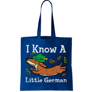 Oktoberfest Dachshund I Know Little German Dog Tote Bag