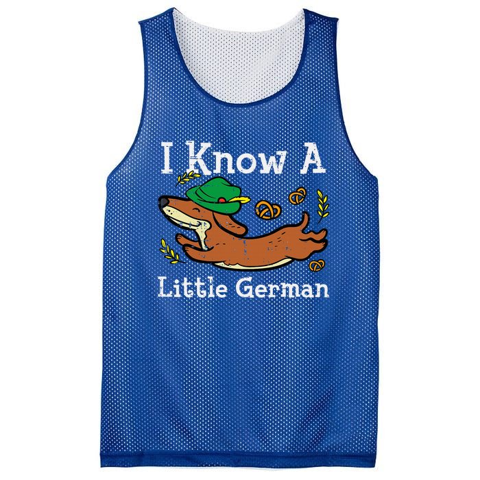 Oktoberfest Dachshund I Know Little German Dog Mesh Reversible Basketball Jersey Tank