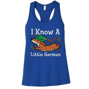 Oktoberfest Dachshund I Know Little German Dog Women's Racerback Tank