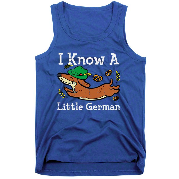 Oktoberfest Dachshund I Know Little German Dog Tank Top