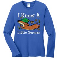 Oktoberfest Dachshund I Know Little German Dog Ladies Long Sleeve Shirt