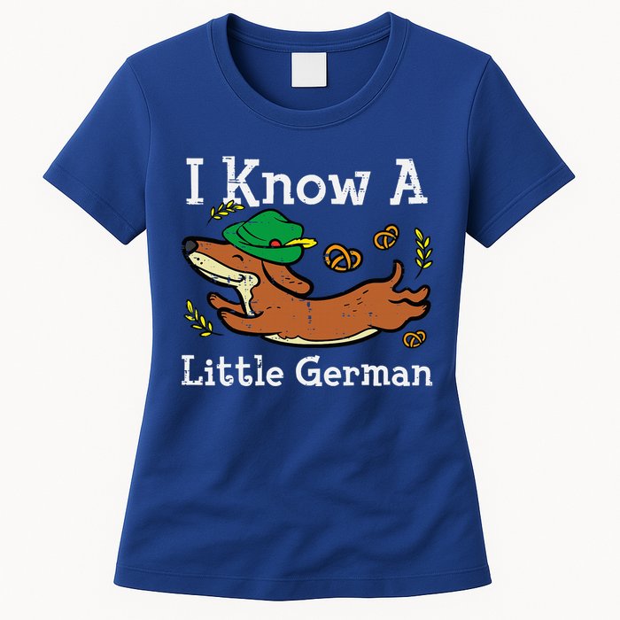 Oktoberfest Dachshund I Know Little German Dog Women's T-Shirt