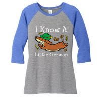 Oktoberfest Dachshund I Know Little German Dog Women's Tri-Blend 3/4-Sleeve Raglan Shirt