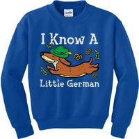 Oktoberfest Dachshund I Know Little German Dog Kids Sweatshirt