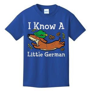 Oktoberfest Dachshund I Know Little German Dog Kids T-Shirt