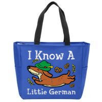 Oktoberfest Dachshund I Know Little German Dog Zip Tote Bag