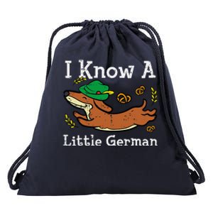 Oktoberfest Dachshund I Know Little German Dog Drawstring Bag