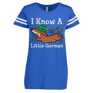 Oktoberfest Dachshund I Know Little German Dog Enza Ladies Jersey Football T-Shirt