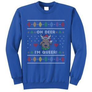 Oh Deer IM Queer Lgbt Lgbtq Pride Ugly Christmas Gift Sweatshirt