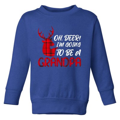 Oh Deer Im Going To Be A Grandpa Christmas Gift Toddler Sweatshirt