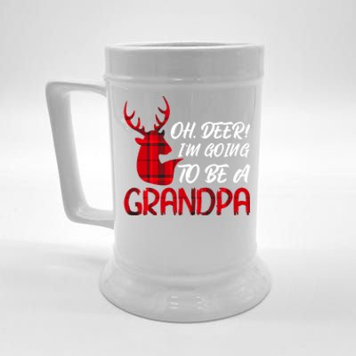 Oh Deer Im Going To Be A Grandpa Christmas Gift Beer Stein