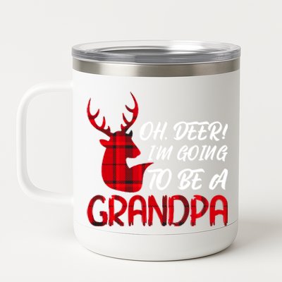 Oh Deer Im Going To Be A Grandpa Christmas Gift 12 oz Stainless Steel Tumbler Cup