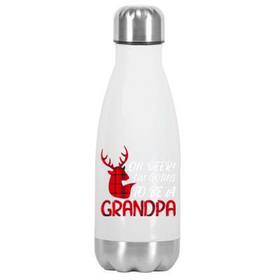 Oh Deer Im Going To Be A Grandpa Christmas Gift Stainless Steel Insulated Water Bottle