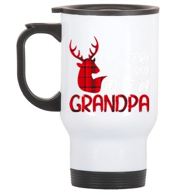 Oh Deer Im Going To Be A Grandpa Christmas Gift Stainless Steel Travel Mug