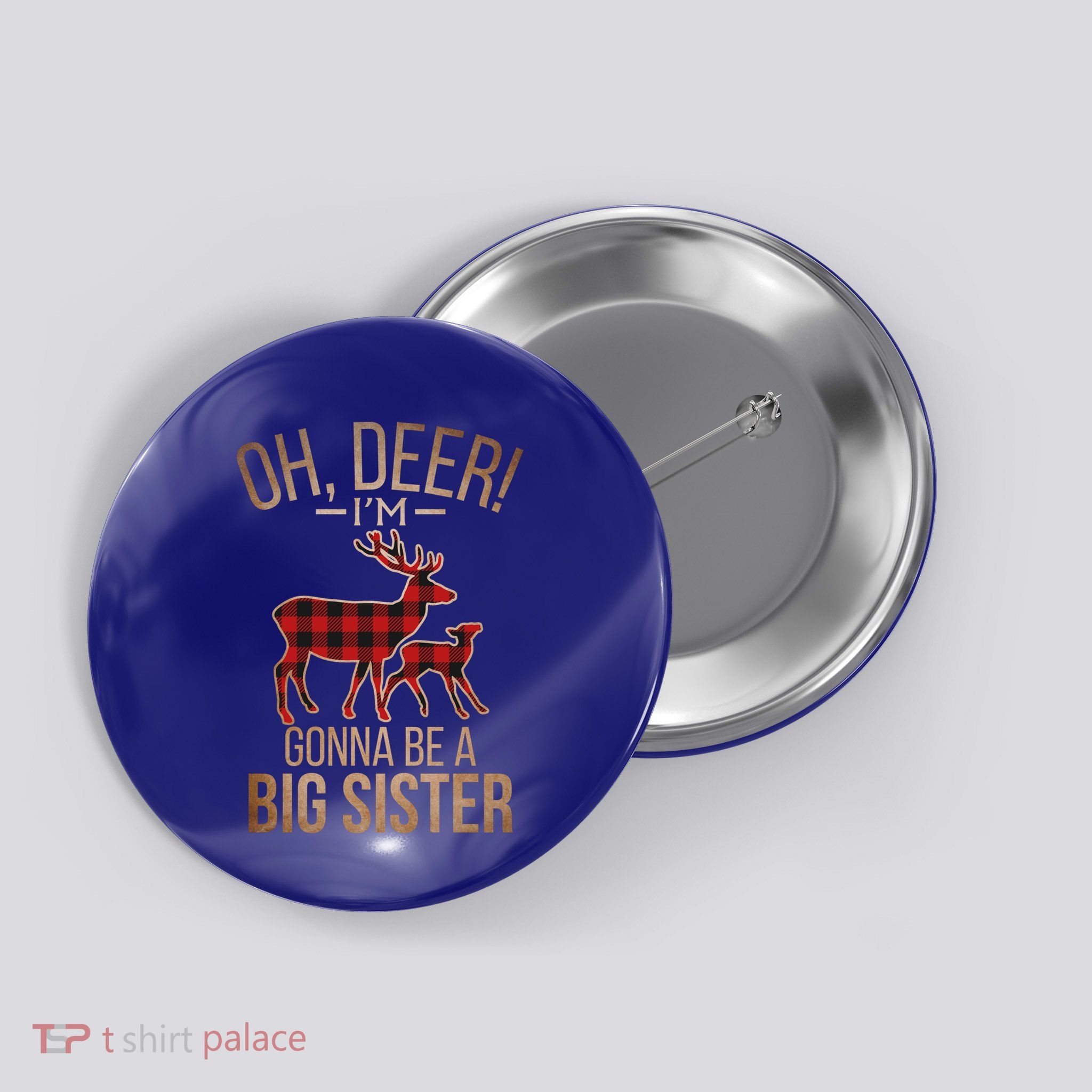 Oh Deer IM Gonna Be A Big Sister Christmas Great Gift Button