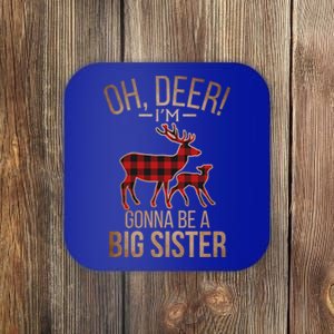 Oh Deer IM Gonna Be A Big Sister Christmas Great Gift Coaster