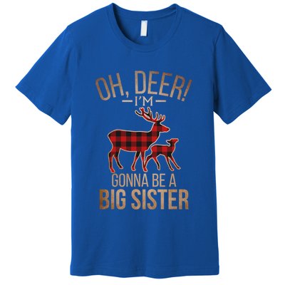 Oh Deer IM Gonna Be A Big Sister Christmas Great Gift Premium T-Shirt