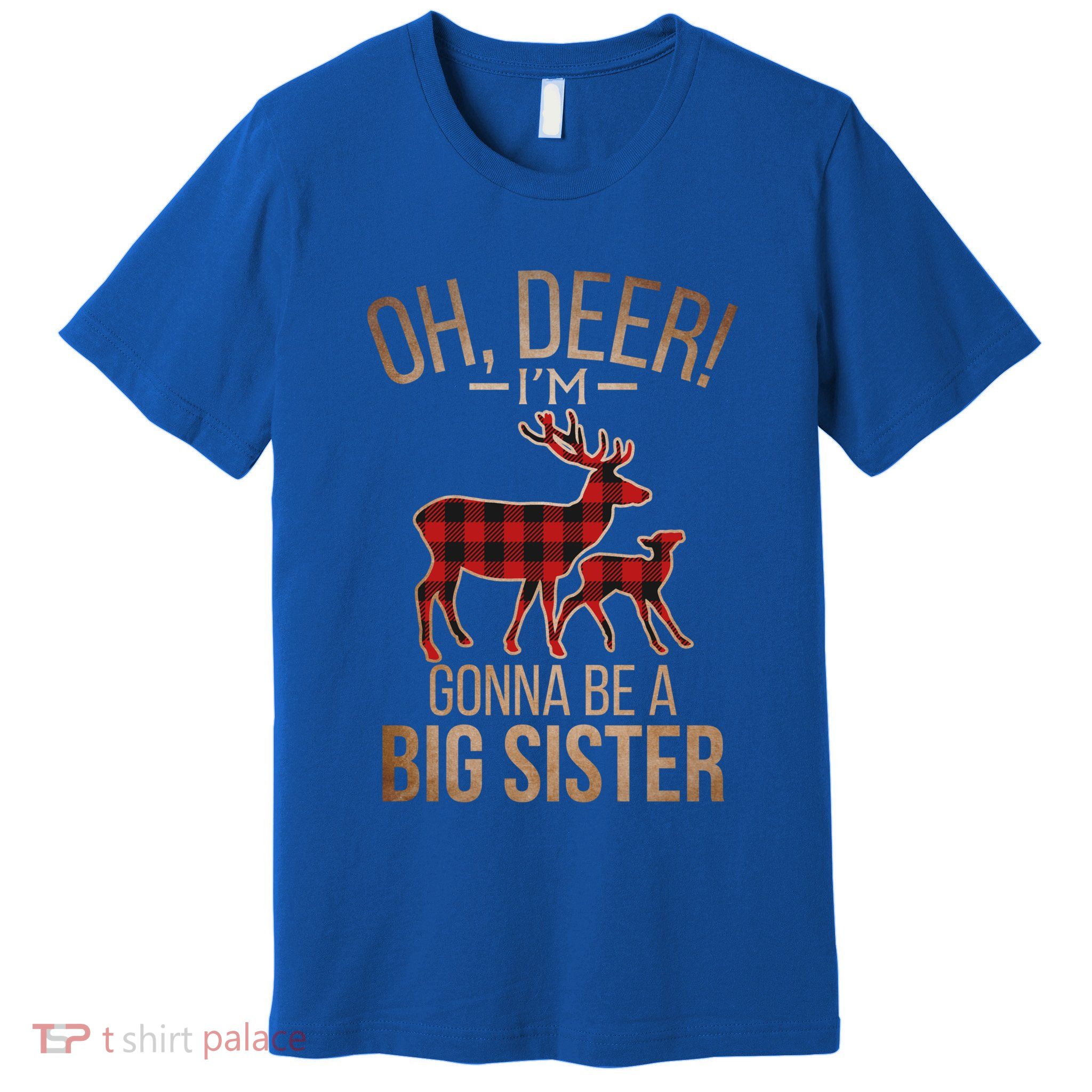 Oh Deer IM Gonna Be A Big Sister Christmas Great Gift Premium T-Shirt