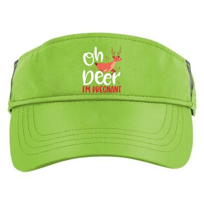 Oh Deer IM Pregnant Christmas Pregnancy Announcet Mom Gift Adult Drive Performance Visor