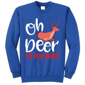 Oh Deer IM Pregnant Christmas Pregnancy Announcet Mom Gift Sweatshirt