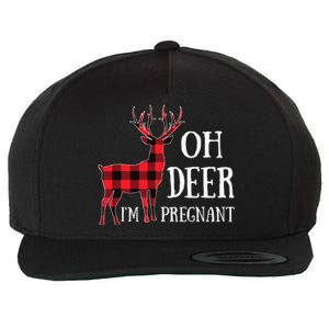 Oh Deer IM Pregnant Xmas Pregnancy Announcement Wool Snapback Cap