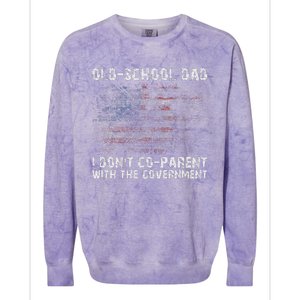 OldSchool Dad I don't coparent with the government Colorblast Crewneck Sweatshirt