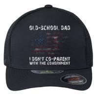 OldSchool Dad I don't coparent with the government Flexfit Unipanel Trucker Cap