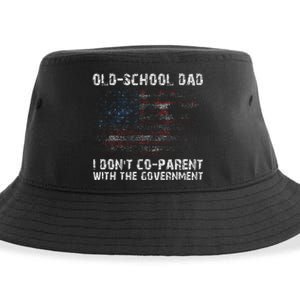 OldSchool Dad I don't coparent with the government Sustainable Bucket Hat