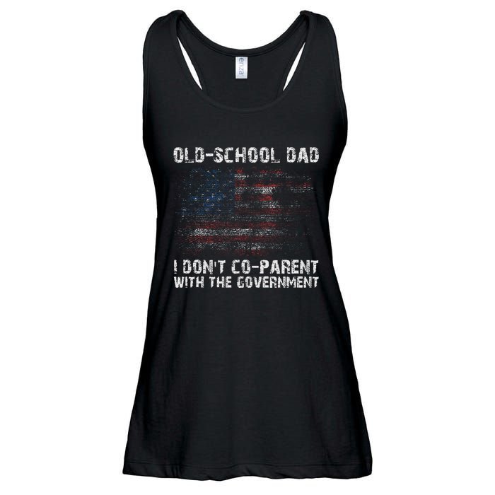 OldSchool Dad I don't coparent with the government Ladies Essential Flowy Tank