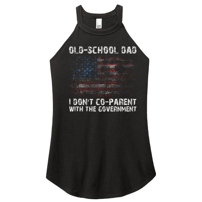 OldSchool Dad I don't coparent with the government Women's Perfect Tri Rocker Tank