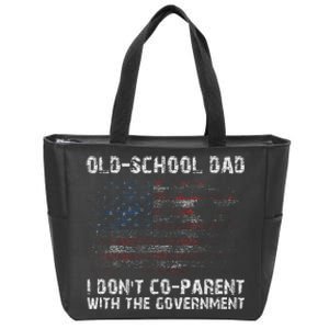 OldSchool Dad I don't coparent with the government Zip Tote Bag