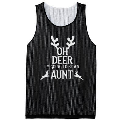 Oh Deer I'm Going To Be An Aunt Funny Xmas Mesh Reversible Basketball Jersey Tank