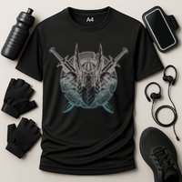 Odin Emblem Norse Mythology Valkyrie Cooling Performance Crew T-Shirt