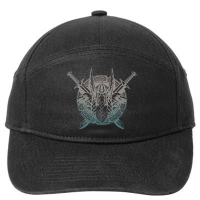 Odin Emblem Norse Mythology Valkyrie 7-Panel Snapback Hat