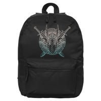 Odin Emblem Norse Mythology Valkyrie 16 in Basic Backpack