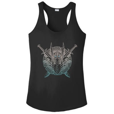 Odin Emblem Norse Mythology Valkyrie Ladies PosiCharge Competitor Racerback Tank