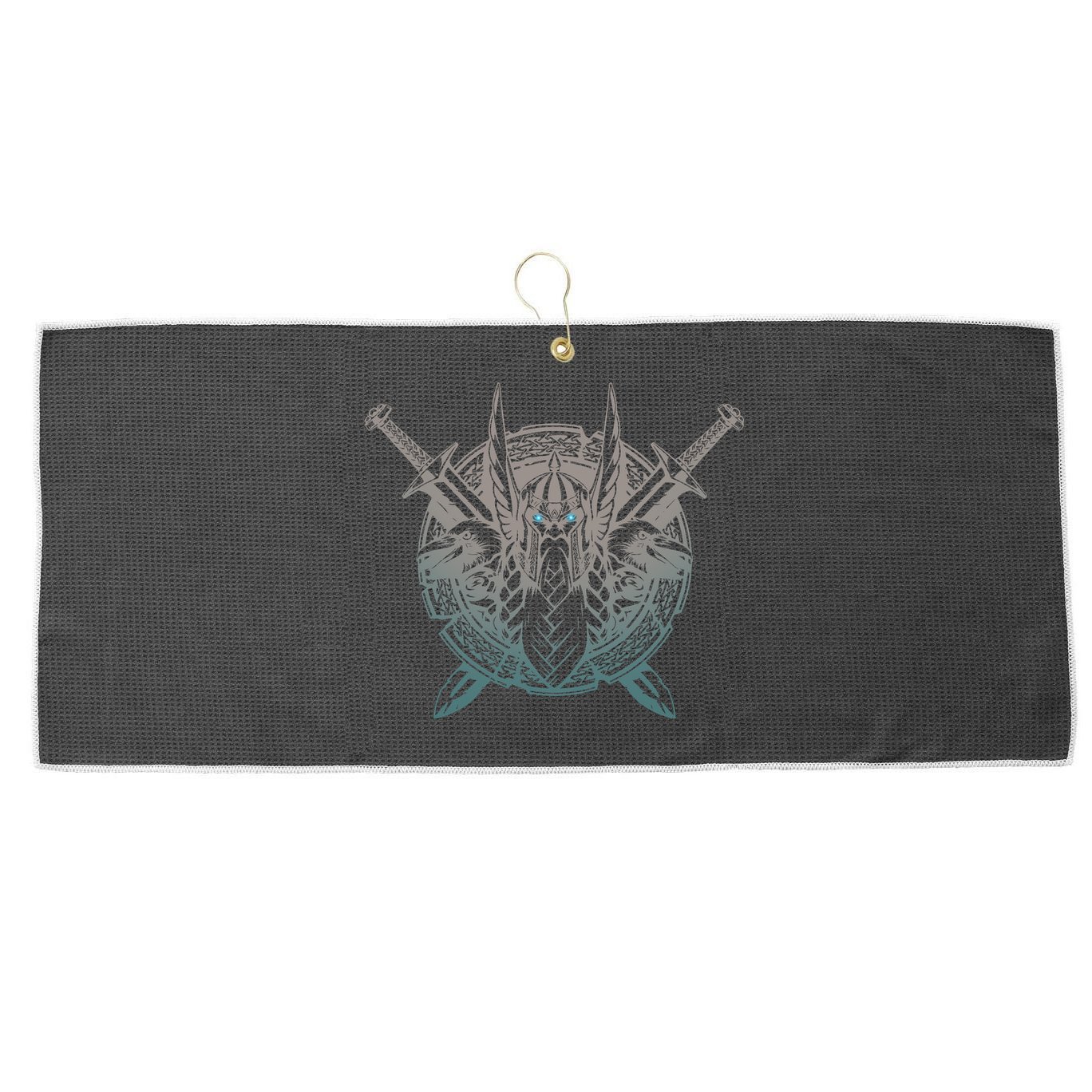 Odin Emblem Norse Mythology Valkyrie Large Microfiber Waffle Golf Towel
