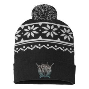 Odin Emblem Norse Mythology Valkyrie USA-Made Snowflake Beanie