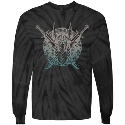 Odin Emblem Norse Mythology Valkyrie Tie-Dye Long Sleeve Shirt