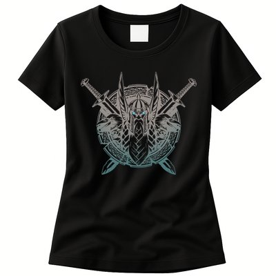 Odin Emblem Norse Mythology Valkyrie Womens T-Shirt