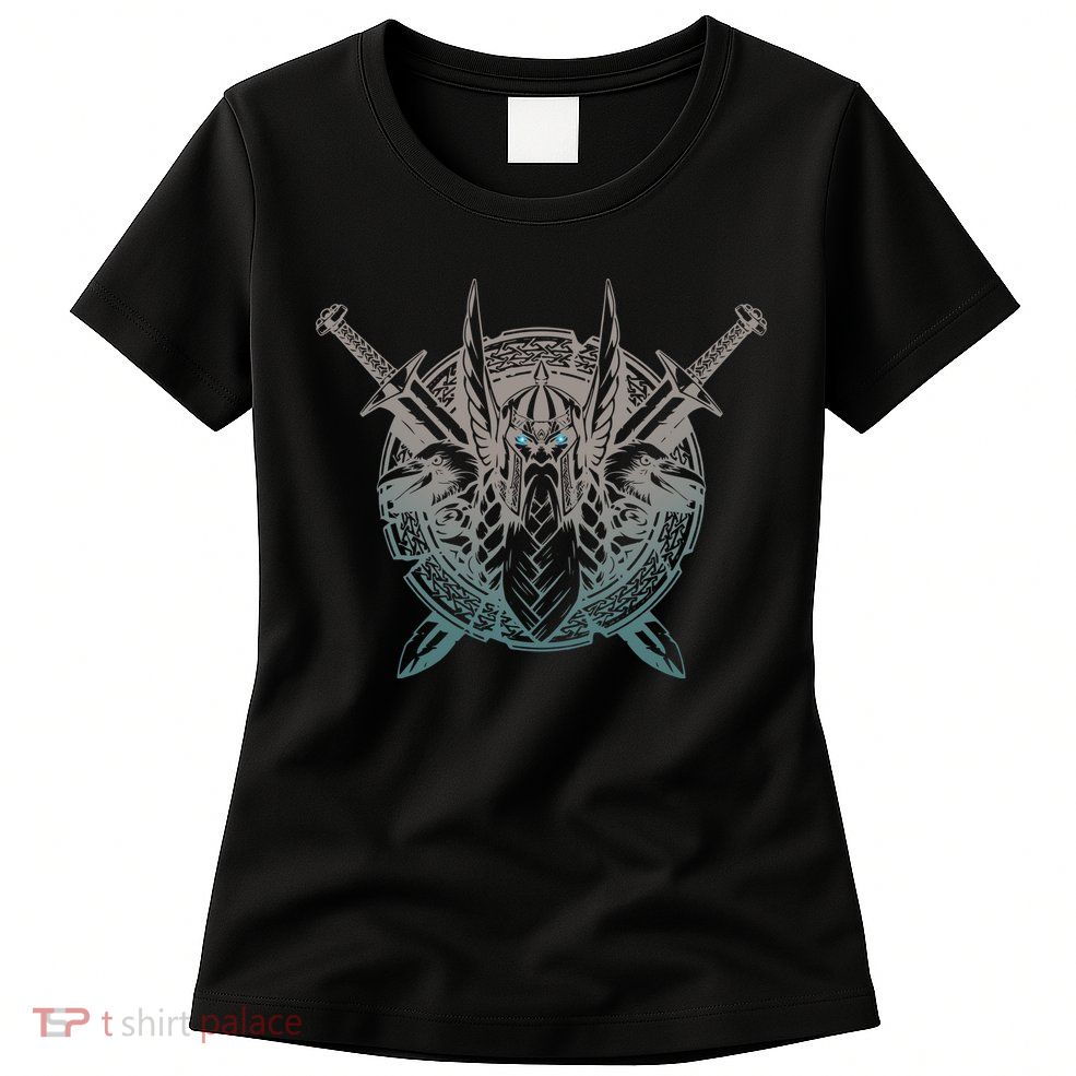 Odin Emblem Norse Mythology Valkyrie Womens T-Shirt