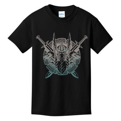 Odin Emblem Norse Mythology Valkyrie Kids T-Shirt
