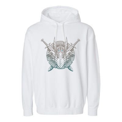 Odin Emblem Norse Mythology Valkyrie Garment-Dyed Fleece Hoodie