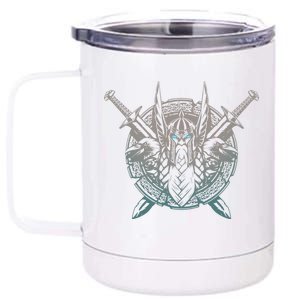 Odin Emblem Norse Mythology Valkyrie 12 oz Stainless Steel Tumbler Cup