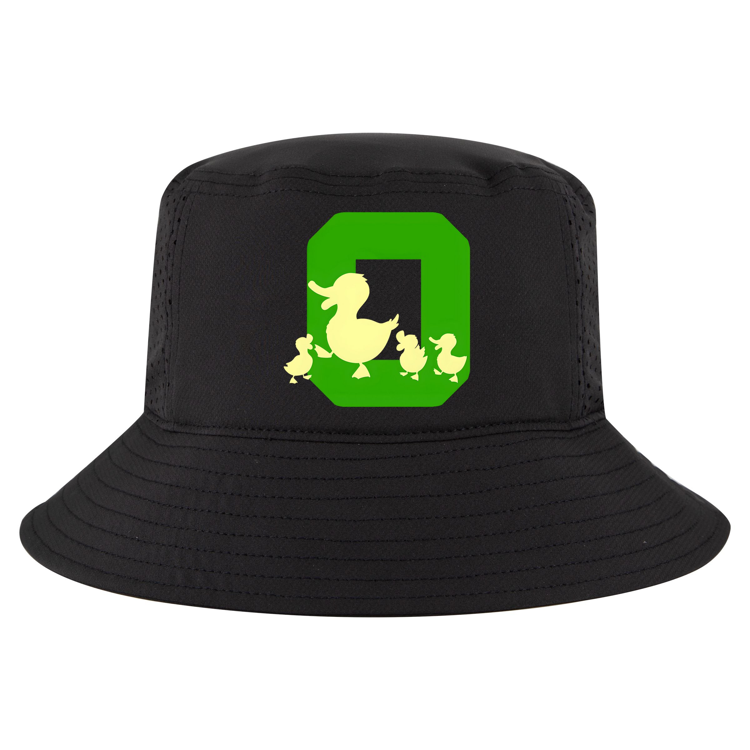 Oregon Duck Letter O Funny Oregon Yellow Duck Cool Comfort Performance Bucket Hat