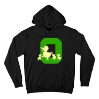 Oregon Duck Letter O Funny Oregon Yellow Duck Hoodie