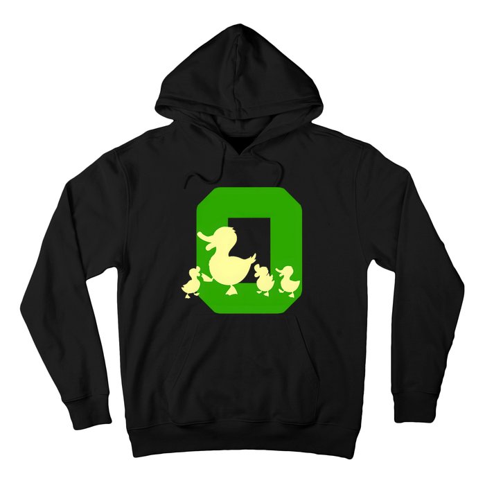 Oregon Duck Letter O Funny Oregon Yellow Duck Hoodie