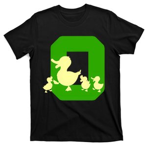 Oregon Duck Letter O Funny Oregon Yellow Duck T-Shirt